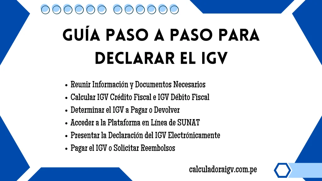 Guía Paso a Paso para Declarar el IGV