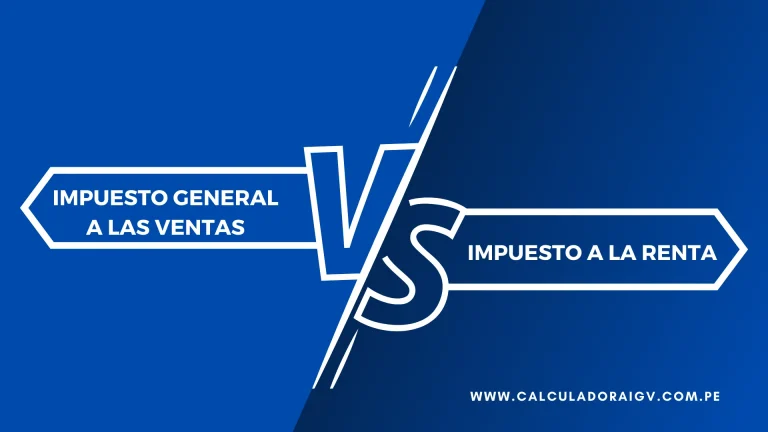 Igv y impuesto a la renta