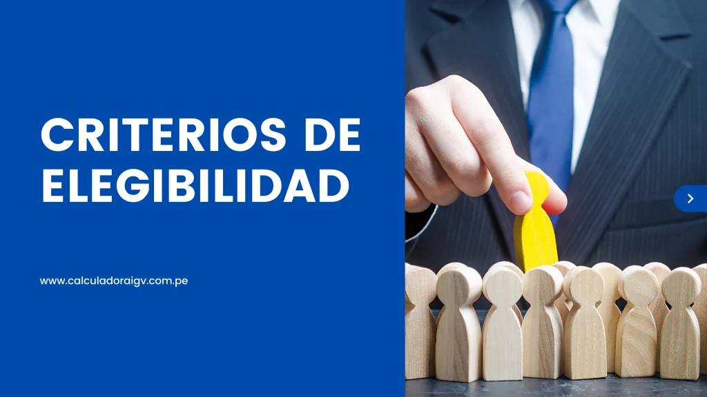 Criterios de Elegibilidad